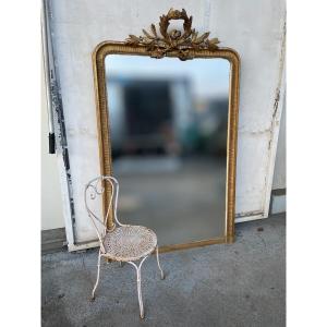 Large Louis XVI Style Golden Mirror 190 X 117 Cm